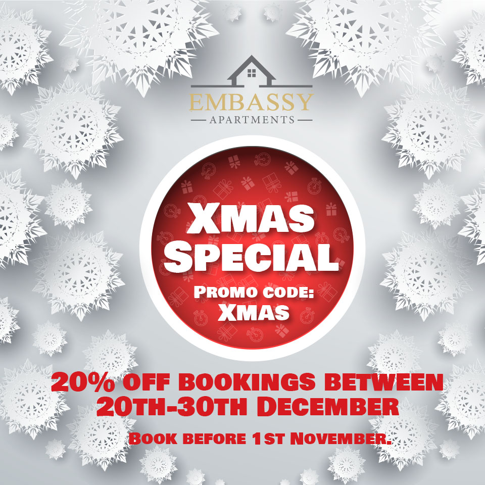 20% off bookings between 20th-30th December