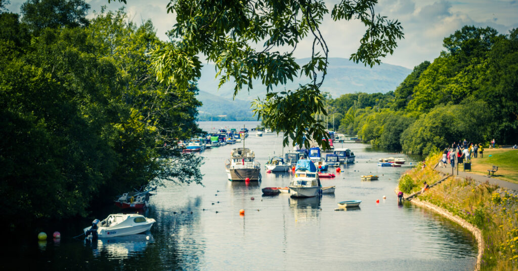 Scenic view of Balloch harbour near Loch Lomond | Embassy Apartments Scenic view of Balloch harbour near Loch Lomond