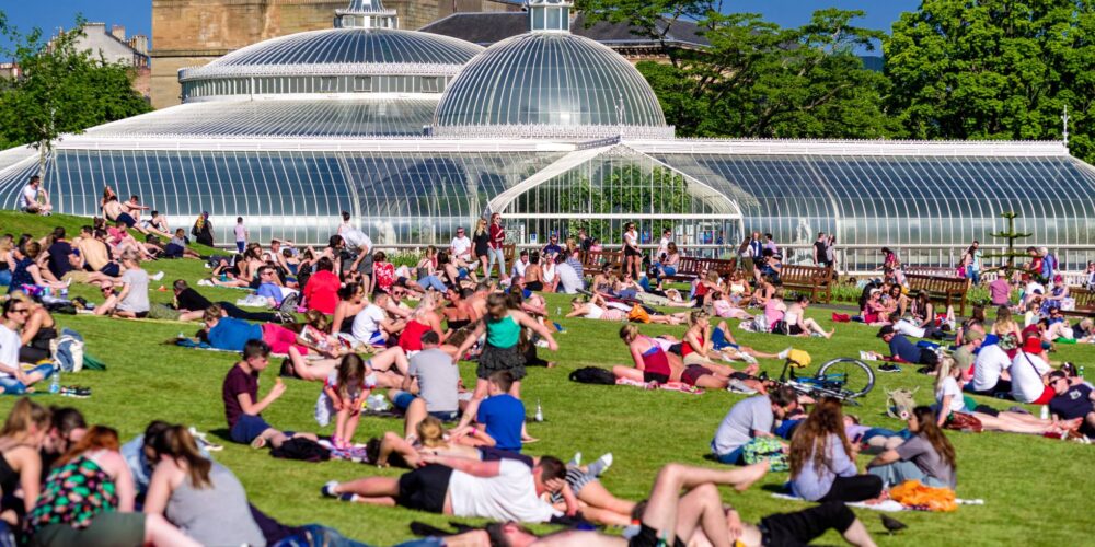 Glasgow botanic gardens at summer